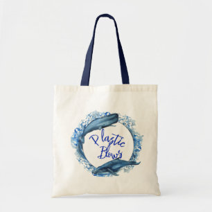 Eco-Friendly Whale Plastic Blows Save our Sea Tote Bag