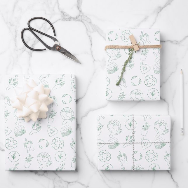 Eco Friendly Wrapping Paper Sheets (Front)