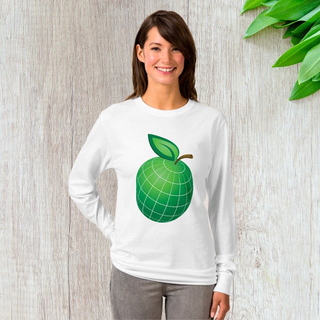 Eco Globe Fruit Green Earth Leaf Sphere  T-Shirt (Creator Uploaded)
