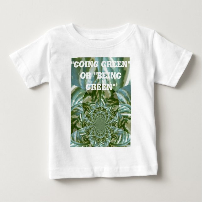 Eco Green Camo Kaleidoscope Art Print Design Baby T-Shirt (Front)