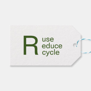 Eco green company name q r code website email deta gift tags