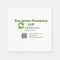 Eco green company name q r code website email deta