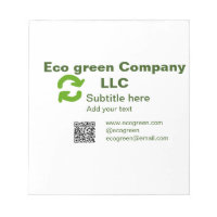 Eco green company name q r code website email deta