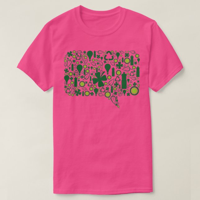 Eco Green Speech Bubble T-Shirt (Design Front)