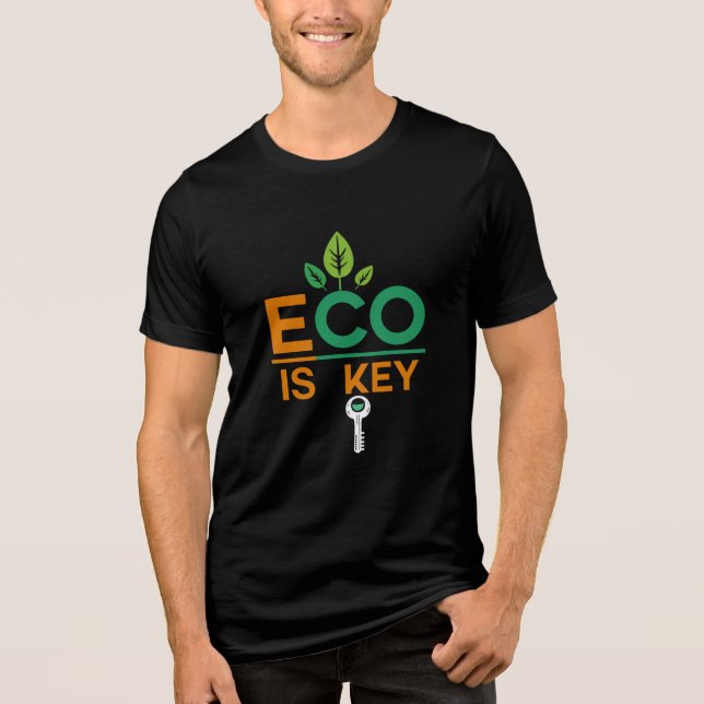 Eco Is Key – Sustainable Future Tri-Blend Shirt (Front)