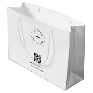 Eco Kraft Custom Logo & QR Gift Bag for Businesses