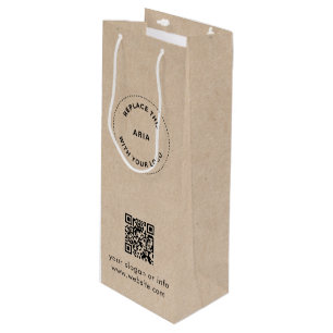Eco Kraft Custom Logo & QR Gift Bag for Businesses