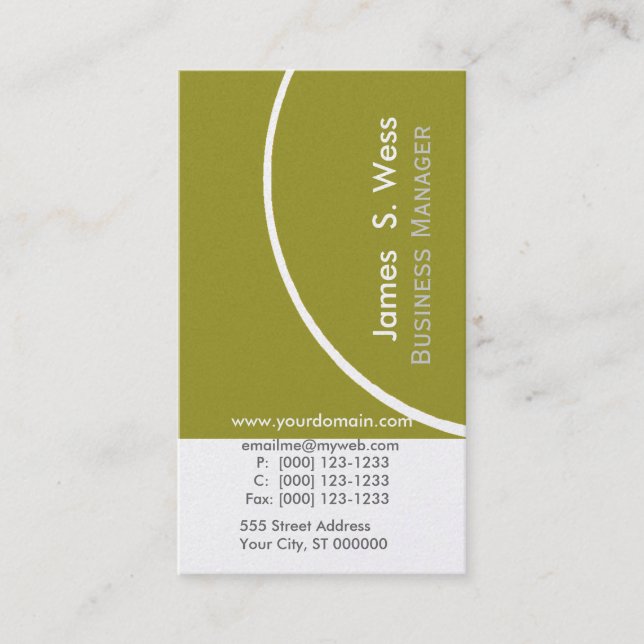Eco Organic Green Business Design Promotional Card (Front)