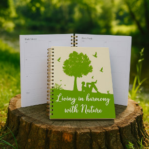 Eco Quote Living in Harmony with Nature Planner