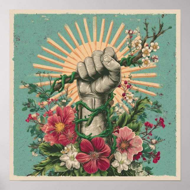 Eco Resistance - Solarpunk Protest Poster (Front)