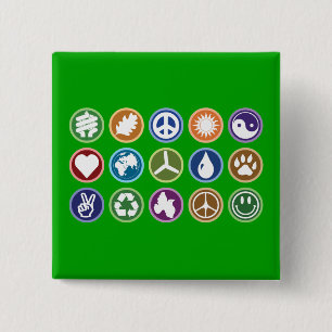 Eco Symbols 15 Cm Square Badge