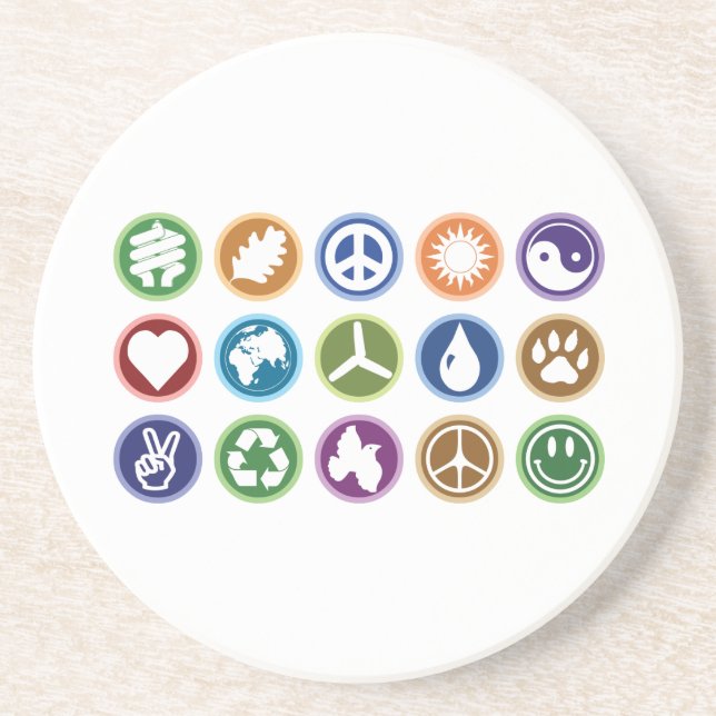 Eco Symbols Coaster (Front)