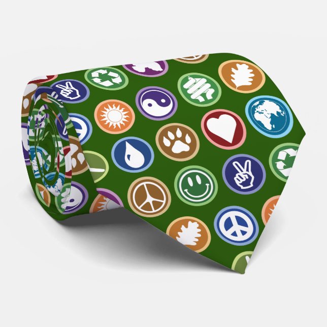 Eco Symbols Tie (Rolled)