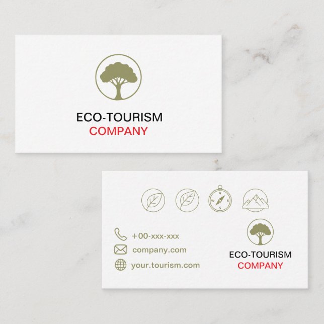 Eco-Tourism Company Card (Front/Back)