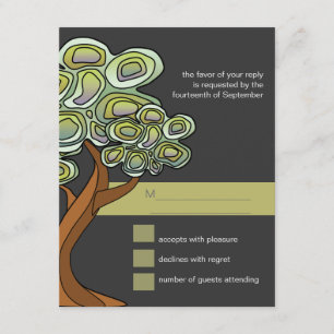 Eco Tree Wedding Response Card