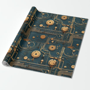 EcoFusion: Recycled Tech Wallpaper Wrapping Paper