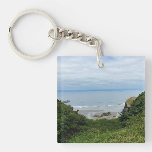 Ecola State Park, Cannon Beach, Oregon Key Ring (Front)