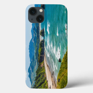 Ecola State Park, Oregon. Panorama of Crescent iPhone 13 Case