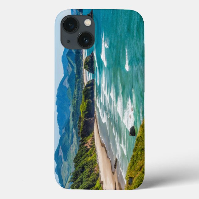 Ecola State Park, Oregon. Panorama of Crescent Case-Mate iPhone Case (Back)