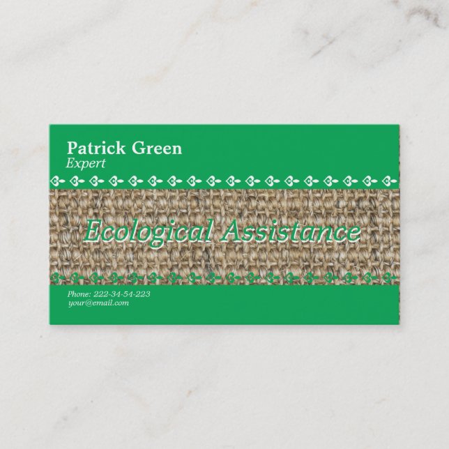 Ecological friendly design business card (Front)