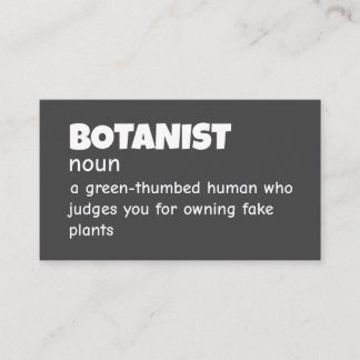 Ecologist Plant Definition Card