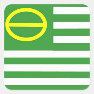 Ecology Flag Square Sticker