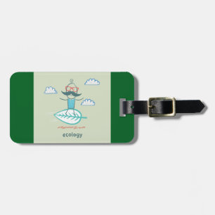 Ecology Surfer Sustainable Life Hipster Luggage Tag