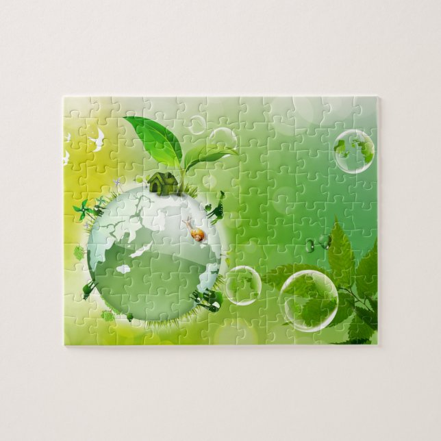 Ecology : the earth is our house - jigsaw puzzle (Horizontal)