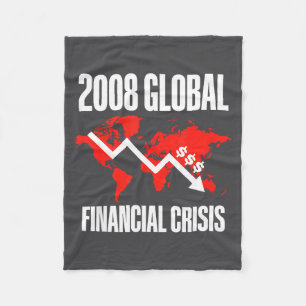 Economic Humor, 2008 Global Financial Crisis Funny Fleece Blanket