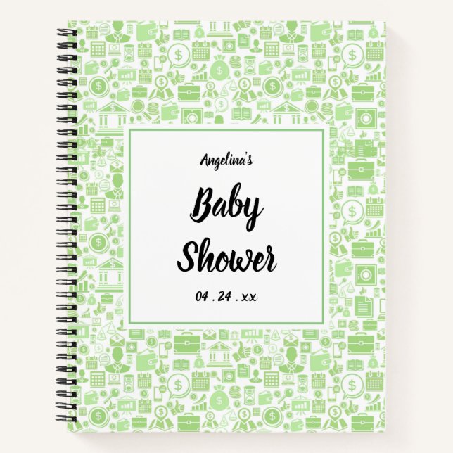 Economic Icon Pattern Notebook (Front)