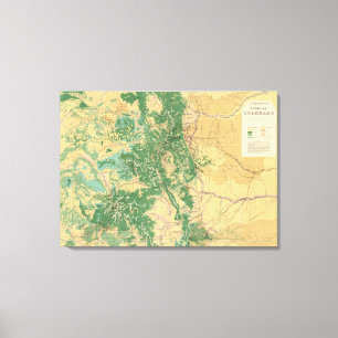 Economic Map of Colorado Canvas Print
