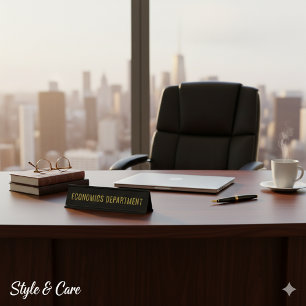 Economics Department Custom Academic Room Desk Name Plate