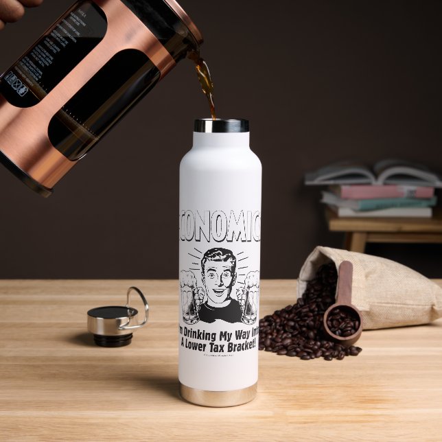 Economics: Drinking Lower Tax Bracket Water Bottle (Coffee)