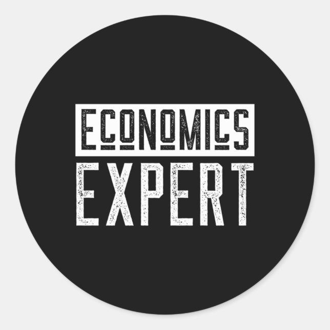 Economics Expert Economist Economy Macro Micro Fin Classic Round Sticker (Front)