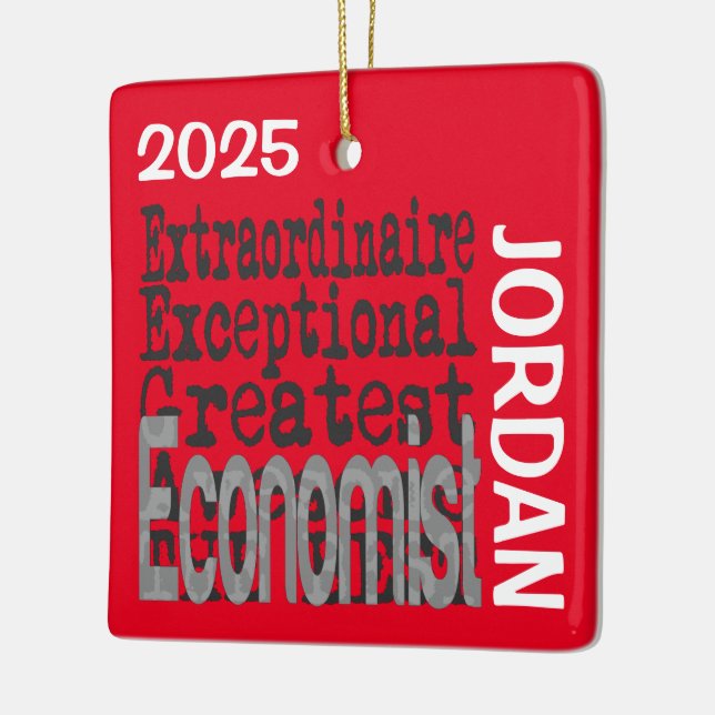 Economist Extraordinaire CUSTOM Ceramic Ornament (Left)