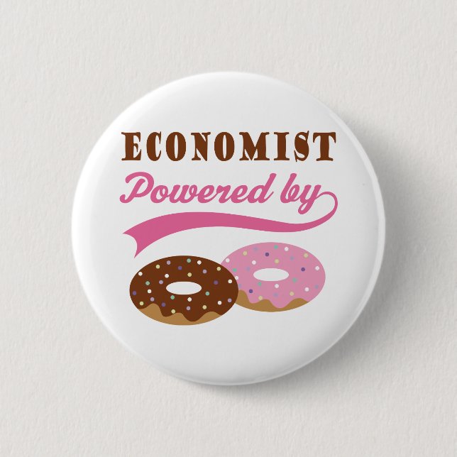 Economist Gift (Doughnuts) 6 Cm Round Badge (Front)