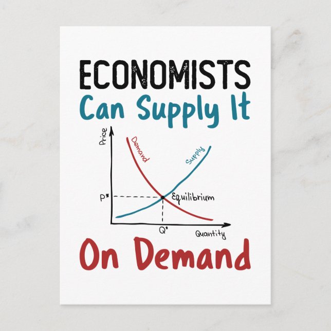 Economists Can Supply It On Demand Postcard (Front)
