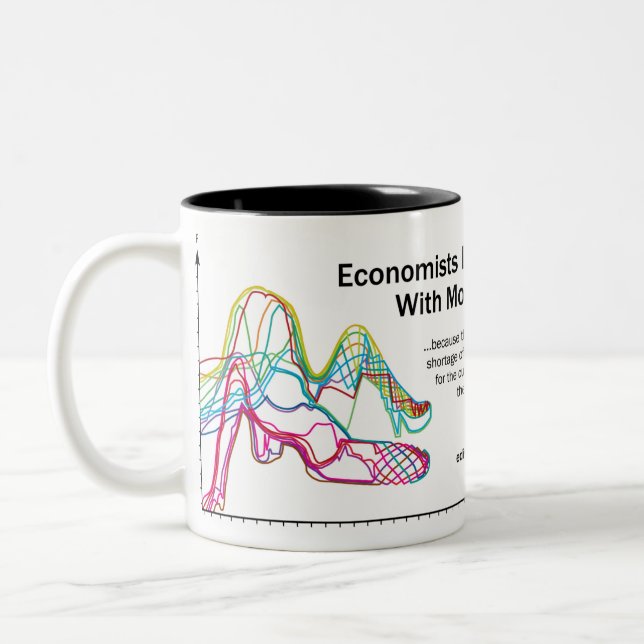 Economists Do It With Models Two-Tone Large Mug (Left)