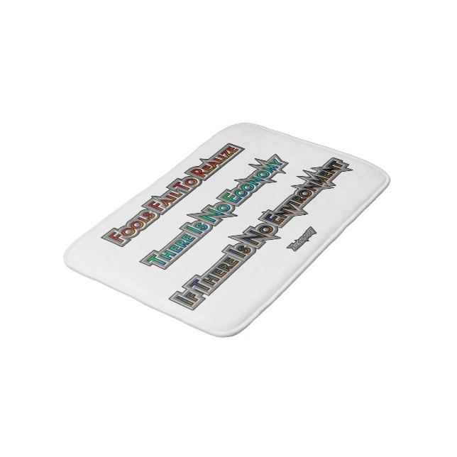Economy vs Environment Bath Mat (Angled)