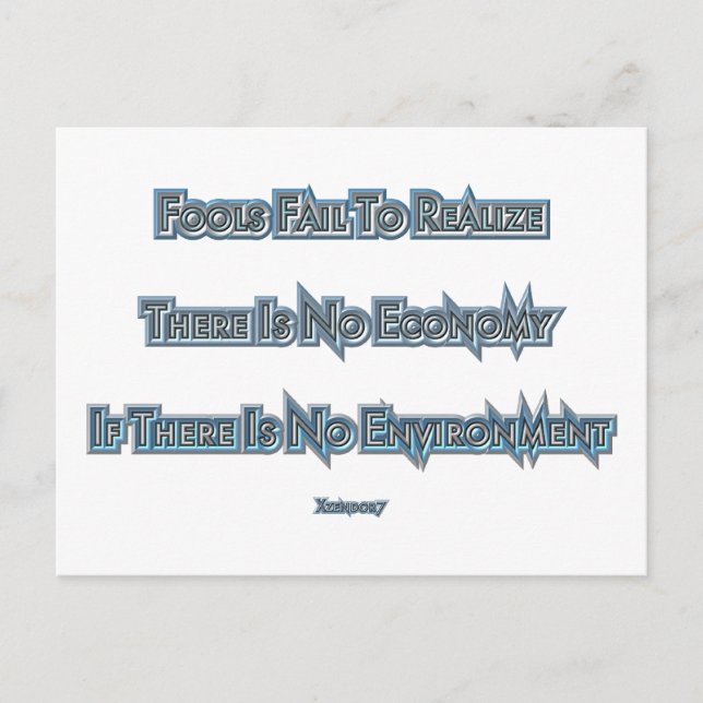 Economy vs Environment Postcard (Front)