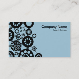 Ecosystem - Black on Light Blue 9dc6d8 Business Card