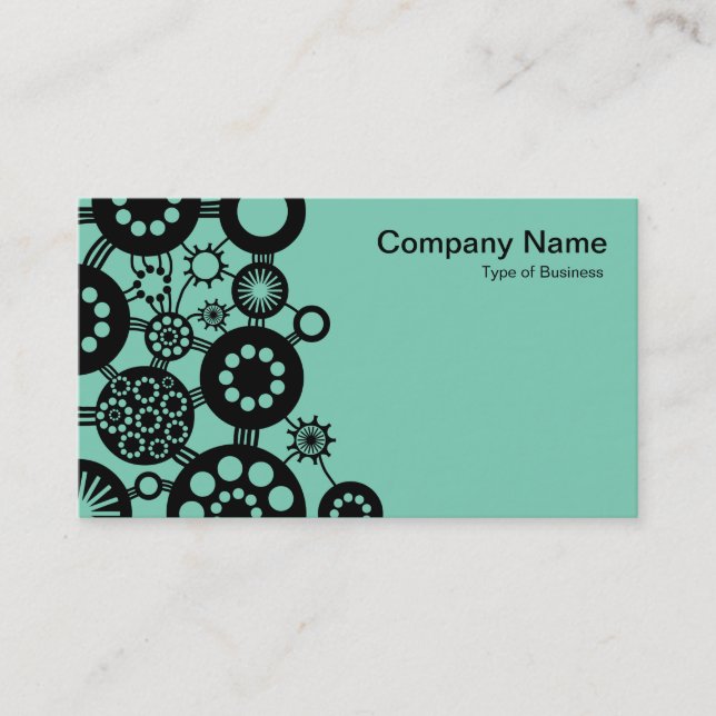 Ecosystem - Black on Light Green 7dcfb6 Business Card (Front)