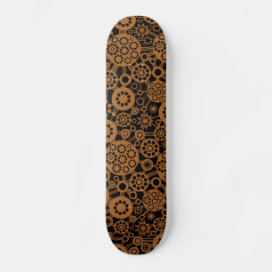 Ecosystem - Brown on Black Skateboard