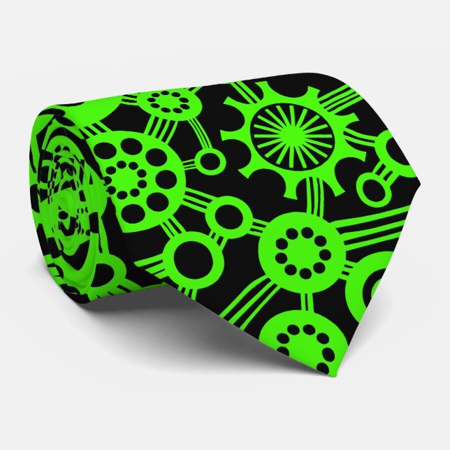 Ecosystem - Chartreuse on Black Tie (Rolled)