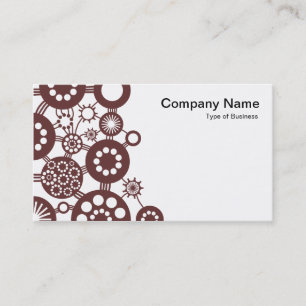 Ecosystem - Chocolate Brown on White Business Card