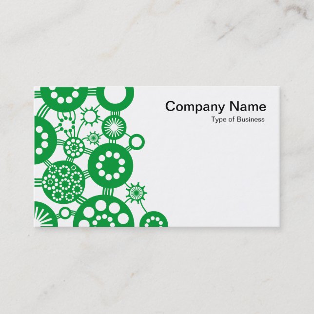 Ecosystem - Grass Green on White Business Card (Front)