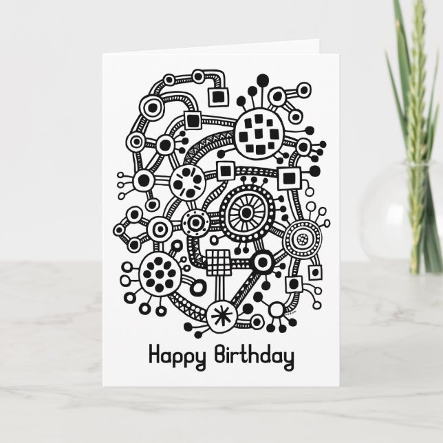 Ecosystem III - Black on White Card (Front)