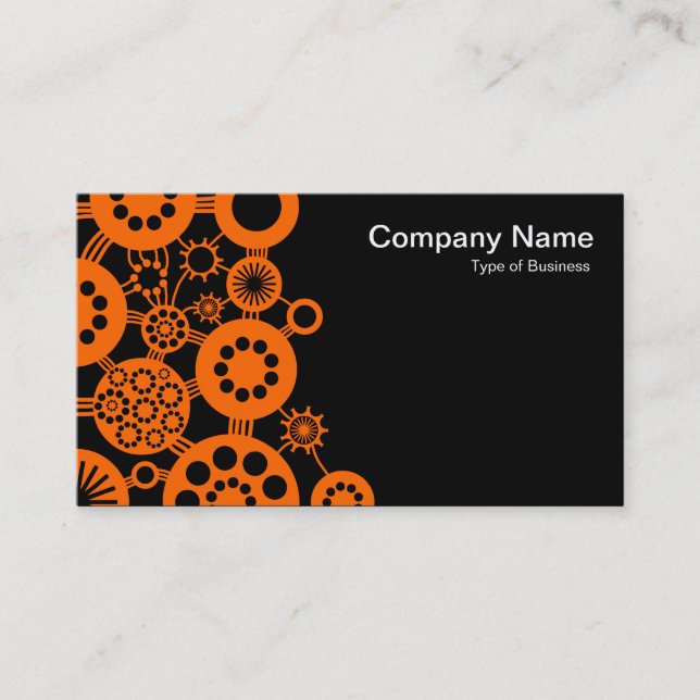 Ecosystem - Orange on Black Business Card (Front)