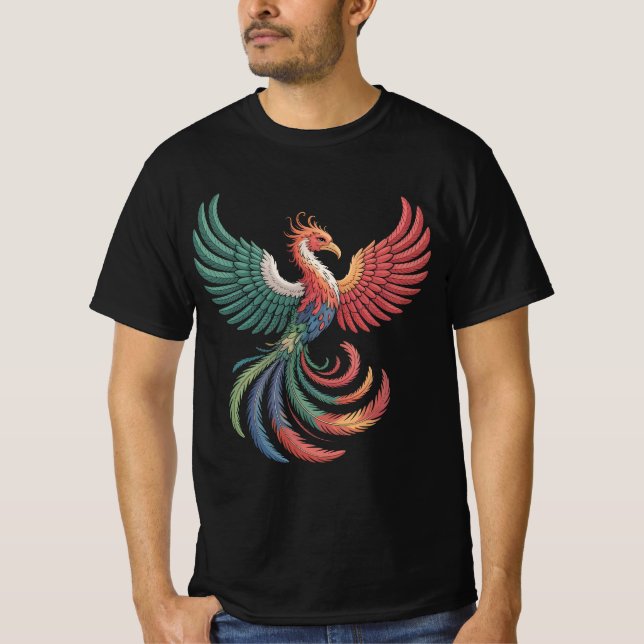 Ecosystem Phoenix - Biome Mythical Bird T-Shirt (Front)