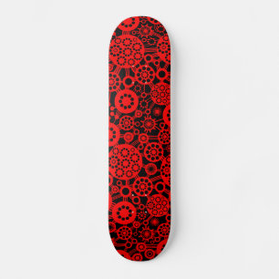 Ecosystem - Red on Black Skateboard